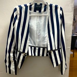 Blue striped jacket